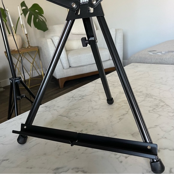 SoHo Urban Artist Black Aluminum Tabletop Ease - Picture 13 of 14